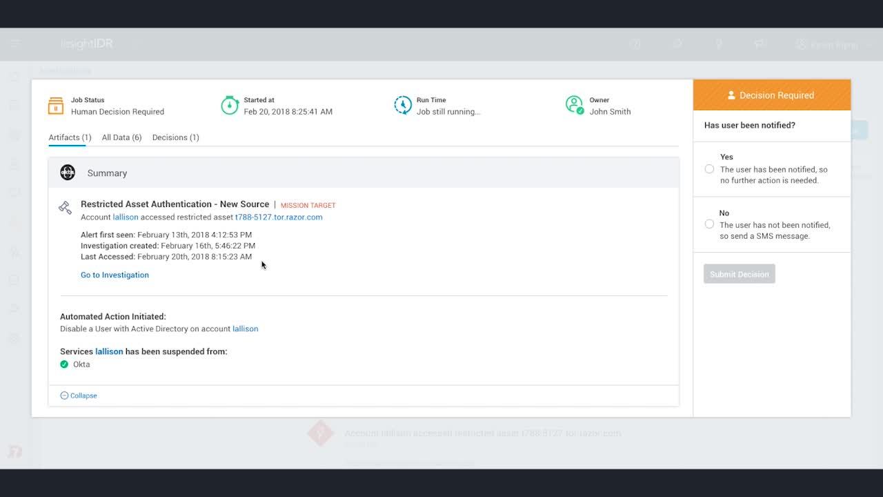 Deprovisioning Users in InsightIDR
